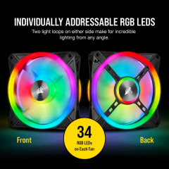 3 مراوح كورسير كيو ال 120 ار جي بي | CORSAIR 3 FANS QL120 RGB