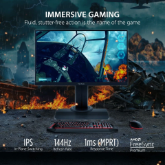 شاشة العاب فيوسونيك 27 انش 144 هيرتز | VIEWSONIC 27 IPS - 144Hz - 1Ms