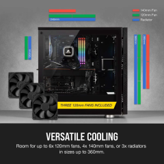 كيس كورسير 275 ار ايرفلو تي جي | CORSAIR 275R AIRFLOW TG CASE