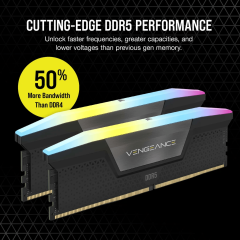 رام كورسير دي دي ار 5 ار جي بي 32جيجابايت 5200هيرتز | CORSAIR DDR5 RGB 32GB 2X16GB 5200MHz